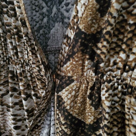 MAR by Vix Brown Multi Snake Print Kimono Size XL - Picture 4 of 8